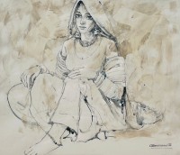 Moazzam Ali, 20 x 24 Inch, Watercolor on Paper, Figurative Painting, AC-MOZ-114